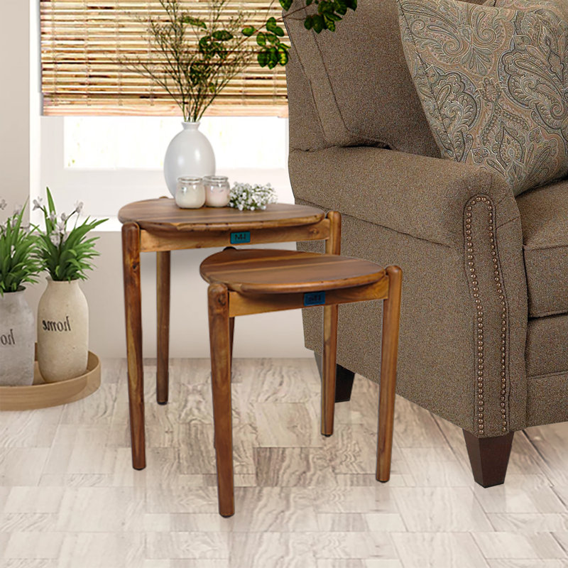 Latitude Run?? 2 Piece Solid Wood Nest of Table Set & Reviews | Wayfair